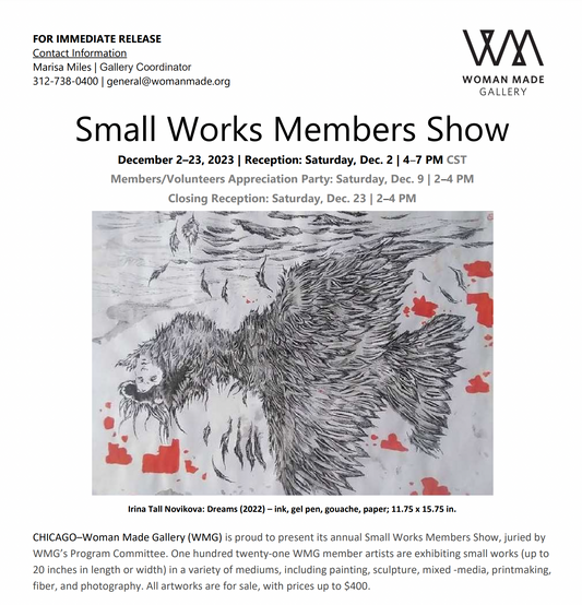 'Small Works Members Show' at Woman Made Gallery